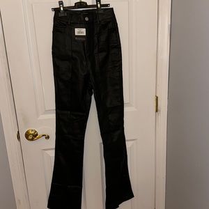 White Fox Faux Leather Pants